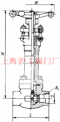 DZ11H、DZ11Y 型 150(Lb)~800(Lb) 鍛鋼低溫閘閥外形及結構尺寸示意圖